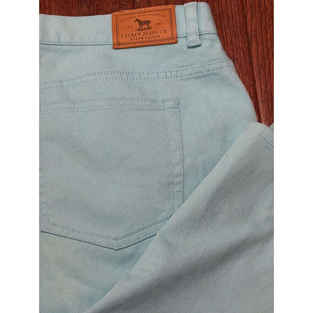 Lauren Ralph Lauren Jeans Co Womens 18W Blue Cropped Capri Pants Stretch‎ Denim - Picture 5 of 5
